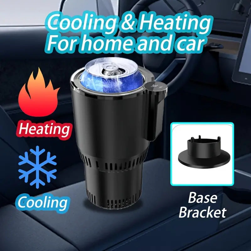 1pc Multi-Functional Intelligent Car Cup Holder Refrigerator - Temperature Control, Portable, Compact, 12-24V Cigarette Lighter Compatible, Perfect for Travel, Road Trips, and Daily Commuting