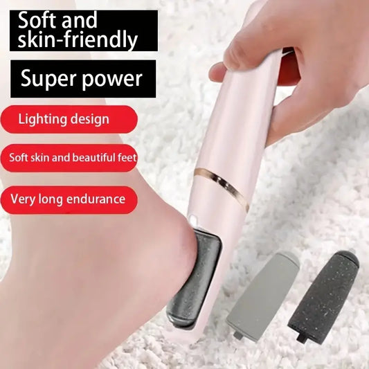 4V-12V Rechargeable Electric Foot Callus Remover - Portable Pedicure Tool with Lithium Battery, Foot Grinder, and Unscented Design for Easy Callus Removal