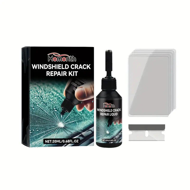 2set Automotive Glass Repair Kits Automotive Windshield Crack Scratch Adhesive Repair Fluid